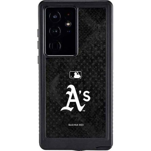 MLB Oakland Athletics Dark Wash Galaxy S24 Ultra Waterproof Case