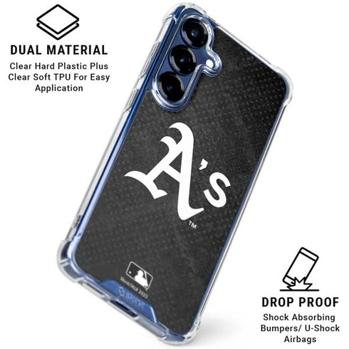 MLB Oakland Athletics Dark Wash Galaxy S25 FE Clear Case