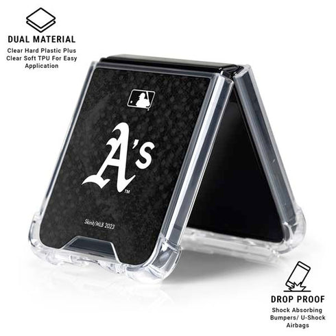 MLB Oakland Athletics Dark Wash Galaxy Z Flip6 Clear Case