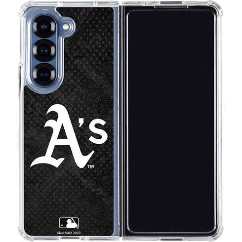 MLB Oakland Athletics Dark Wash Galaxy Z Fold6 Clear Case
