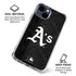 MLB Oakland Athletics Dark Wash iPhone 15 Clear Case