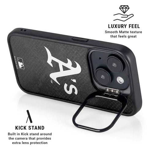 MLB Oakland Athletics Dark Wash iPhone 15 Kickstand Case