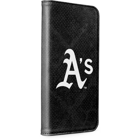 MLB Oakland Athletics Dark Wash iPhone 15 Plus Folio Case