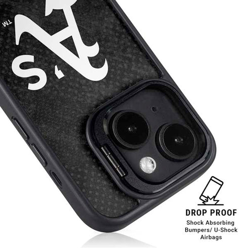 MLB Oakland Athletics Dark Wash iPhone 15 Plus Kickstand Case