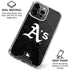 MLB Oakland Athletics Dark Wash iPhone 16 Pro Max Clear Case