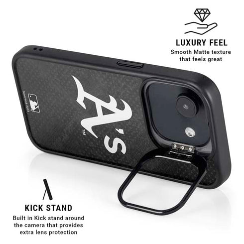 MLB Oakland Athletics Dark Wash iPhone 16e Kickstand Case