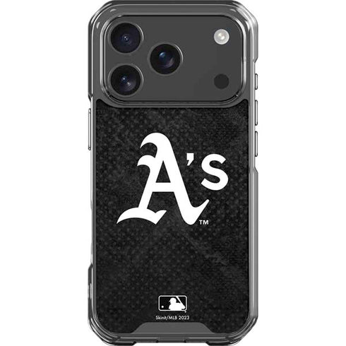 MLB Oakland Athletics Dark Wash iPhone 18 Pro Clear Case