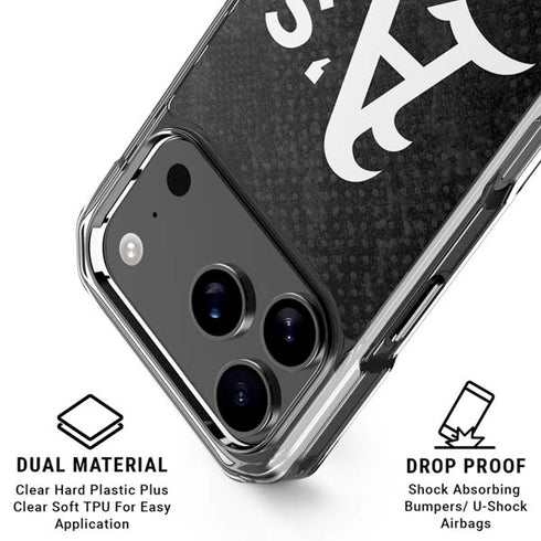 MLB Oakland Athletics Dark Wash iPhone 18 Pro Clear Case