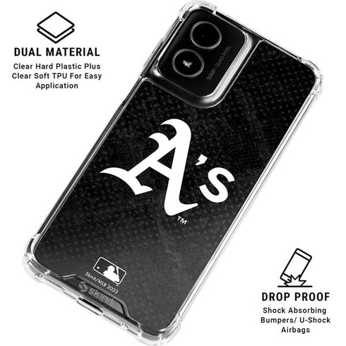MLB Oakland Athletics Dark Wash Moto G Power 5G (2024) Clear Case