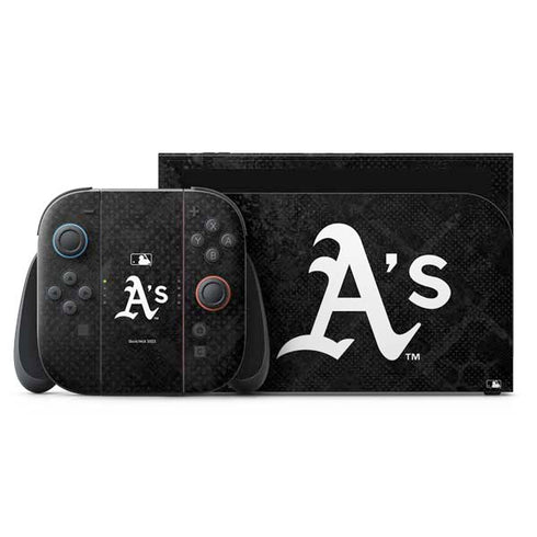 MLB Oakland Athletics Dark Wash Nintendo Skins
