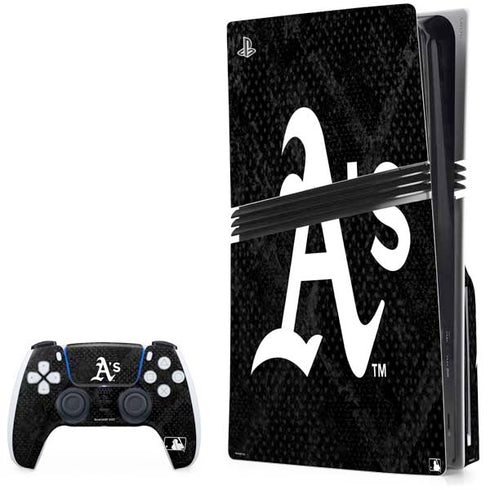 MLB Oakland Athletics Dark Wash PS5 Pro Disk Bundle Skin