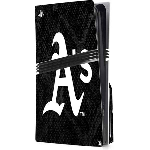 MLB Oakland Athletics Dark Wash PS5 Pro Disk Console Skin