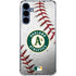 MLB Oakland Athletics Game Ball Galaxy A35 5G Clear Case