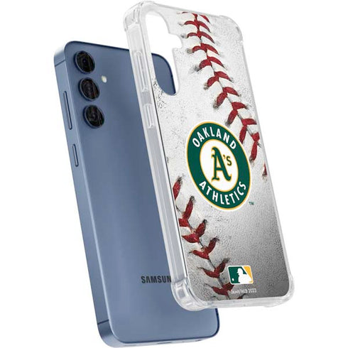 MLB Oakland Athletics Game Ball Galaxy A35 5G Clear Case