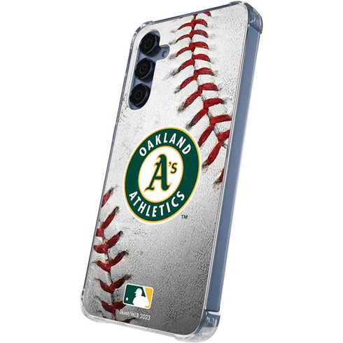 MLB Oakland Athletics Game Ball Galaxy A55 5G Clear Case