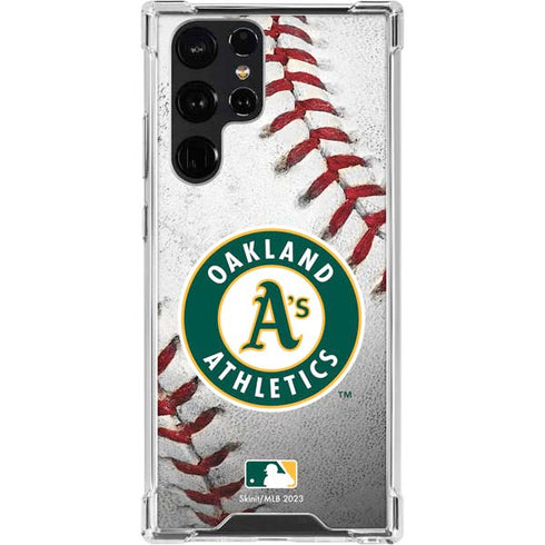 MLB Oakland Athletics Game Ball Galaxy S23 Ultra Clear Case