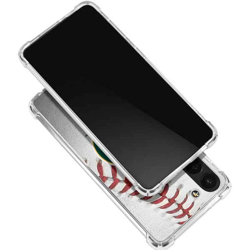 MLB Oakland Athletics Game Ball Galaxy S24 FE Clear Case