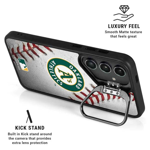 MLB Oakland Athletics Game Ball Galaxy S24 FE Kickstand Case