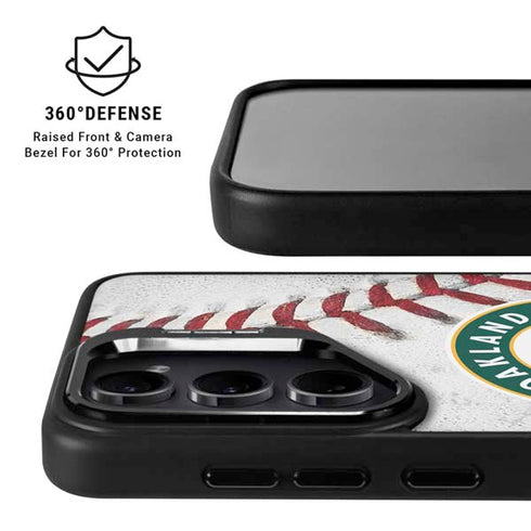 MLB Oakland Athletics Game Ball Galaxy S25 Kickstand Case