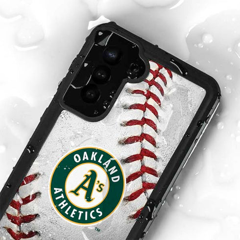 MLB Oakland Athletics Game Ball Galaxy S24 Plus Waterproof Case