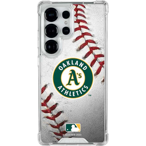MLB Oakland Athletics Game Ball Galaxy S25 Ultra Clear Case