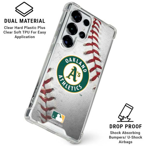 MLB Oakland Athletics Game Ball Galaxy S25 Ultra Clear Case
