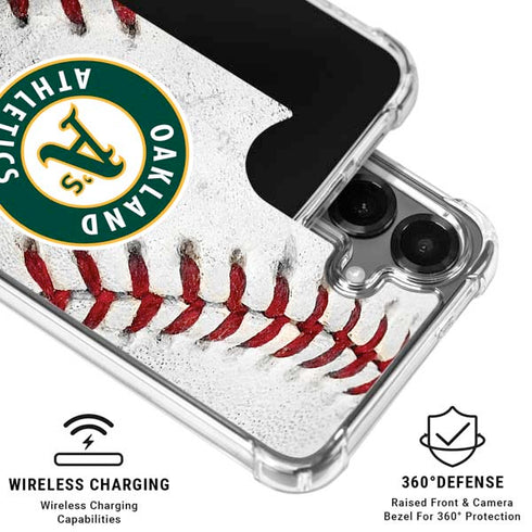 MLB Oakland Athletics Game Ball Galaxy S26 Clear Case