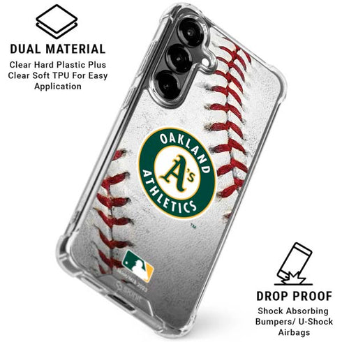 MLB Oakland Athletics Game Ball Galaxy S26 Clear Case