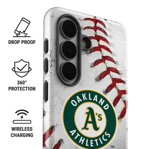 MLB Oakland Athletics Game Ball Galaxy S26 Impact Case