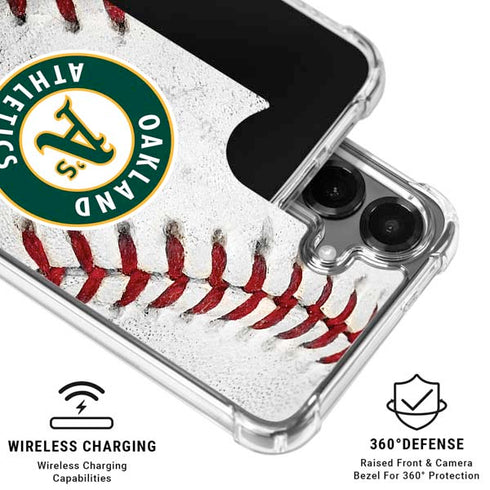 MLB Oakland Athletics Game Ball Galaxy S26 Plus Clear Case