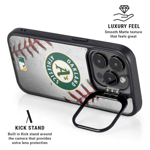 MLB Oakland Athletics Game Ball iPhone 13 Pro Max Kickstand Case
