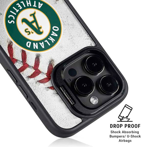 MLB Oakland Athletics Game Ball iPhone 14 Pro Kickstand Case