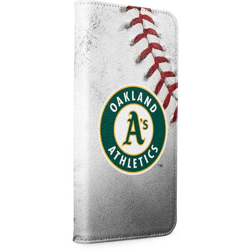MLB Oakland Athletics Game Ball iPhone 15 Plus Folio Case