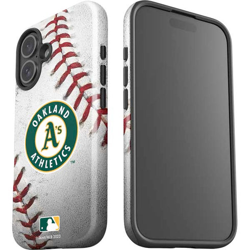 MLB Oakland Athletics Game Ball iPhone 16 Impact Case