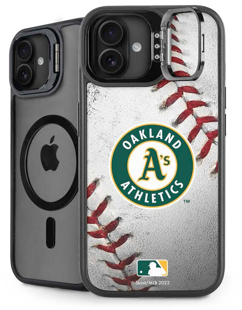 MLB Oakland Athletics Game Ball iPhone 16 Kickstand Case