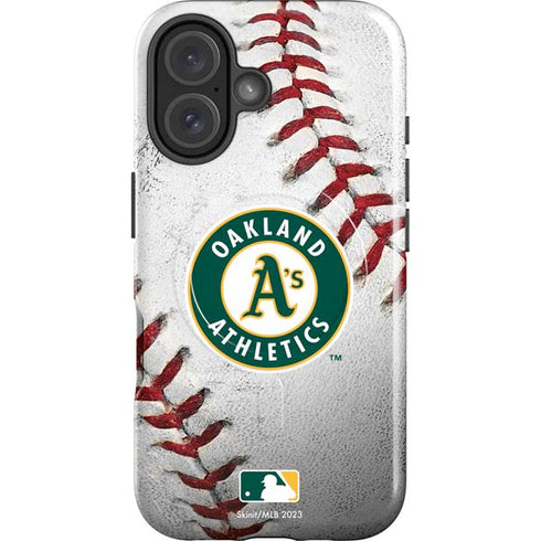 MLB Oakland Athletics Game Ball iPhone 16 Magsafe Impact Case