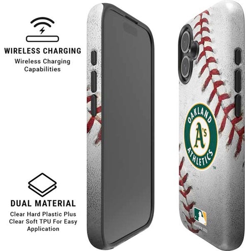 MLB Oakland Athletics Game Ball iPhone 16 Magsafe Impact Case