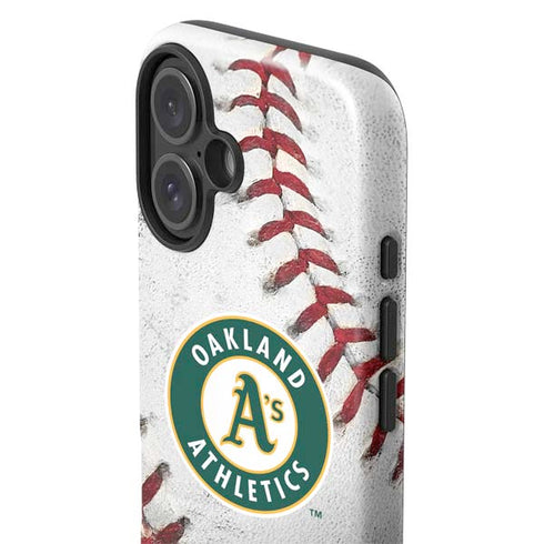 MLB Oakland Athletics Game Ball iPhone 16 Plus Impact Case