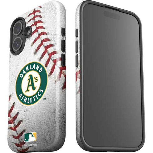 MLB Oakland Athletics Game Ball iPhone 16 Plus Impact Case