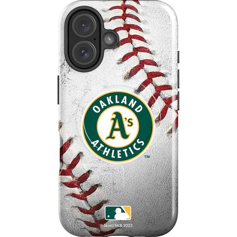 MLB Oakland Athletics Game Ball iPhone 16 Plus Magsafe Impact Case
