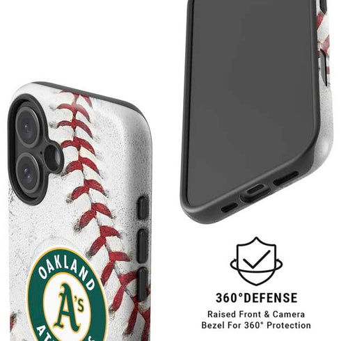 MLB Oakland Athletics Game Ball iPhone 16 Plus Magsafe Impact Case