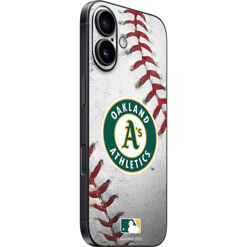 MLB Oakland Athletics Game Ball iPhone 16 Plus Skin