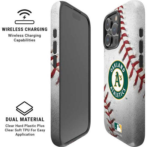 MLB Oakland Athletics Game Ball iPhone 16 Pro Magsafe Impact Case
