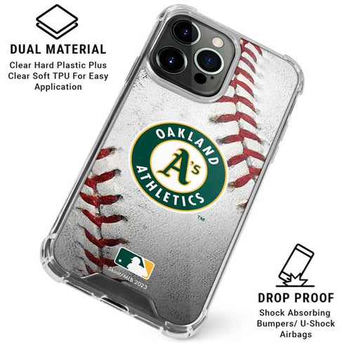 MLB Oakland Athletics Game Ball iPhone 16 Pro Max Clear Case