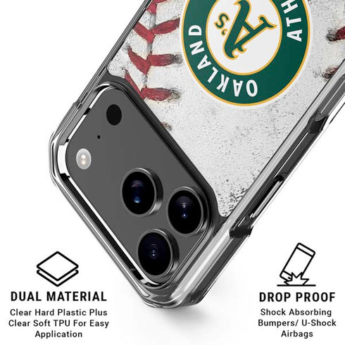 MLB Oakland Athletics Game Ball iPhone 18 Pro Clear Case