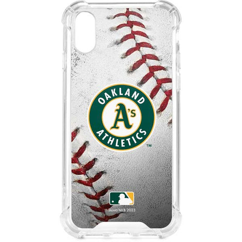 MLB Oakland Athletics Game Ball iPhone XS Clear Case