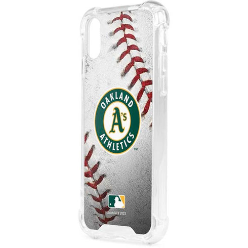 MLB Oakland Athletics Game Ball iPhone XS Clear Case