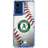 MLB Oakland Athletics Game Ball Moto G Play 4G (2024) Clear Case