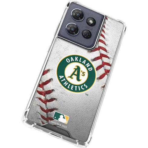 MLB Oakland Athletics Game Ball Moto G Power 5G (2025) Clear Case