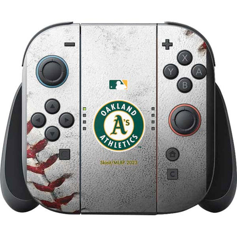 MLB Oakland Athletics Game Ball Nintendo Switch 2 (2025) with Joy-Con Skin